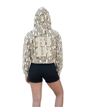 TIMBER TAN CAMO WOMEN'S CROP HOODIE Jacket Hawaii's Finest 