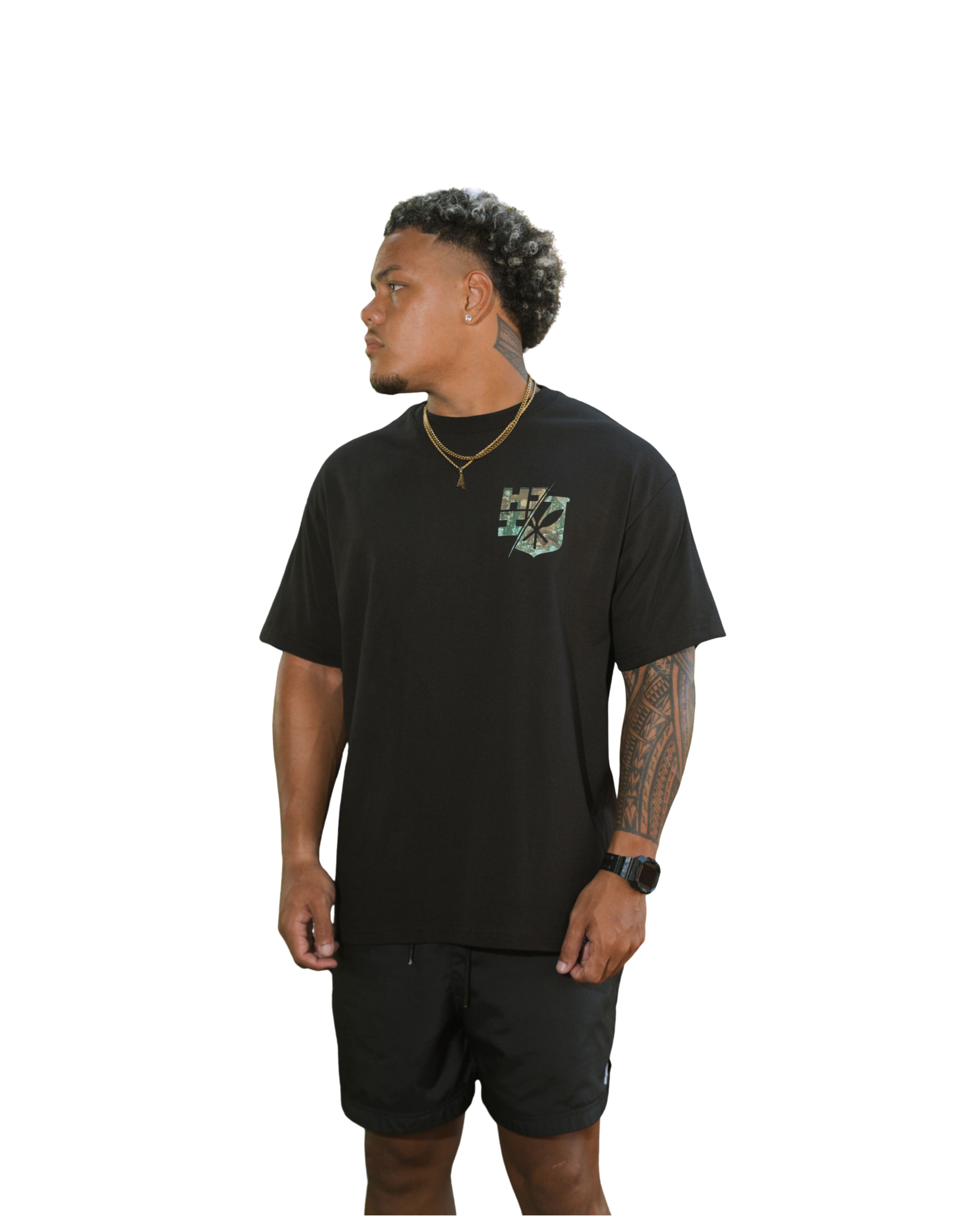 TREE CAMO CIRCLE GREEN T-SHIRT Shirts Hawaii's Finest MEDIUM 