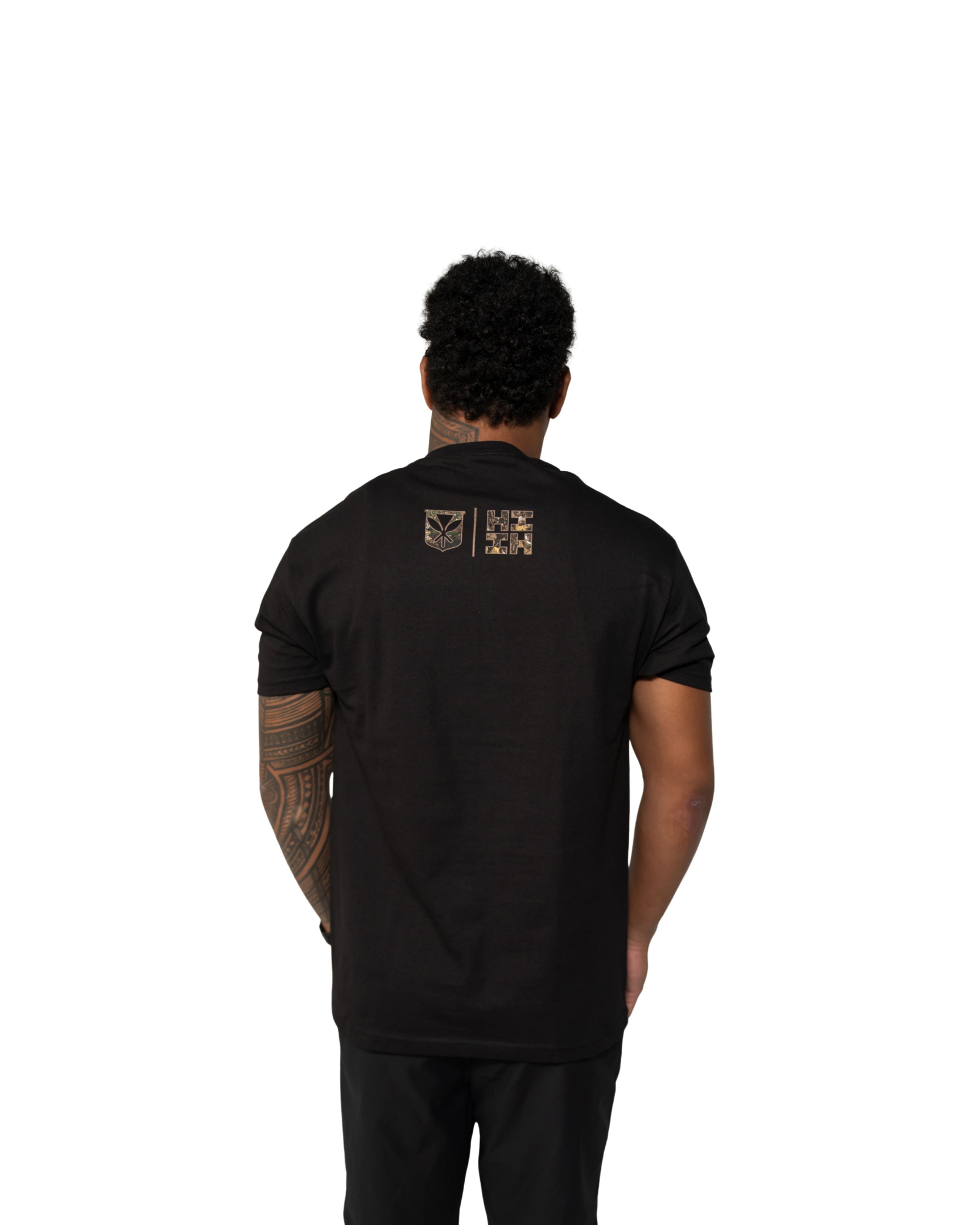 TREE CAMO FLAG BLACK T-SHIRT Shirts Hawaii's Finest 
