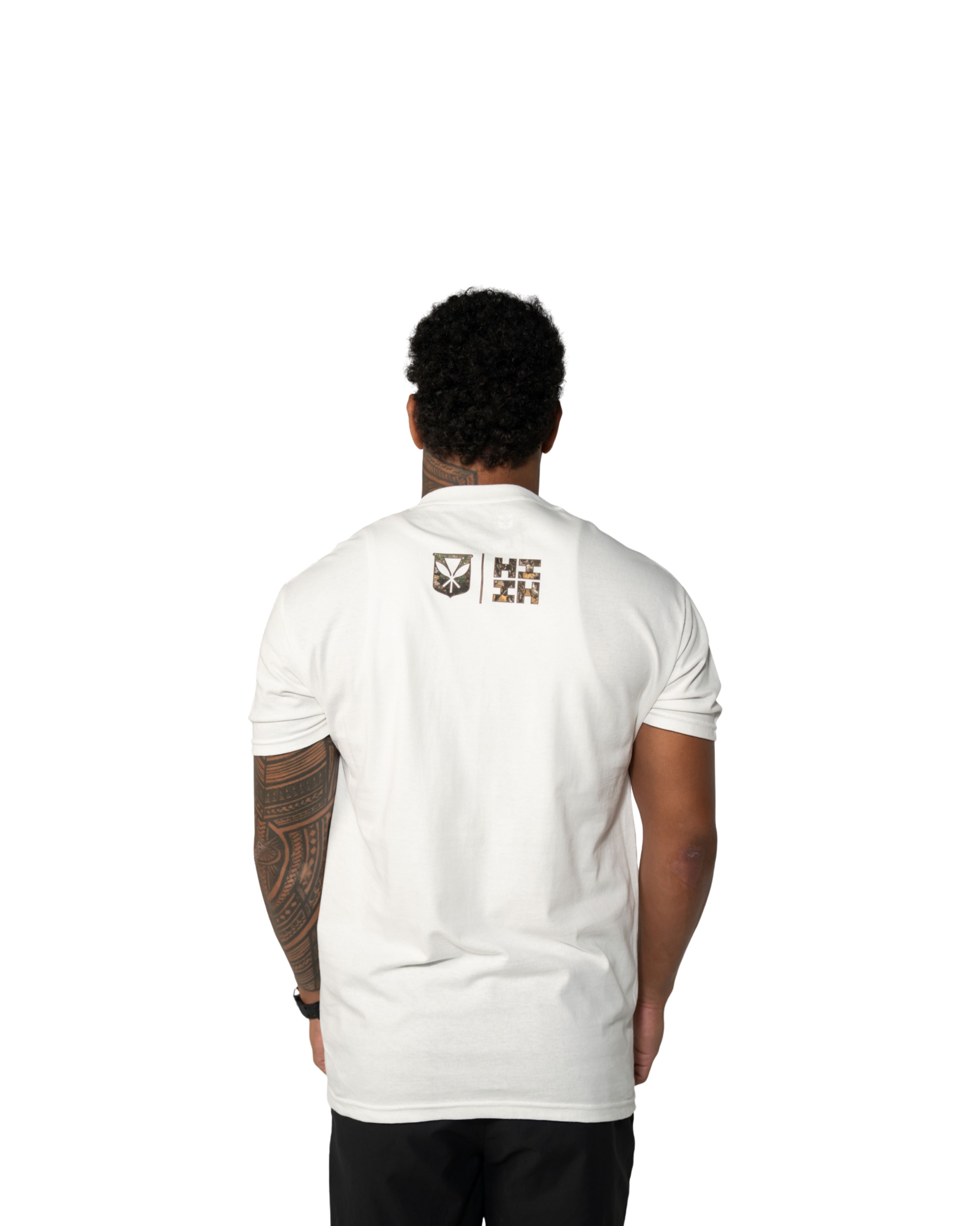 TREE CAMO FLAG WHITE T-SHIRT Shirts Hawaii's Finest 