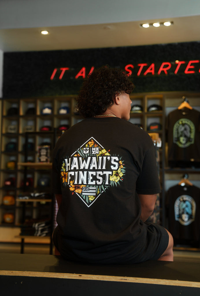 TROPICAL CREST ORANGE T-SHIRT Shirts Hawaii's Finest 