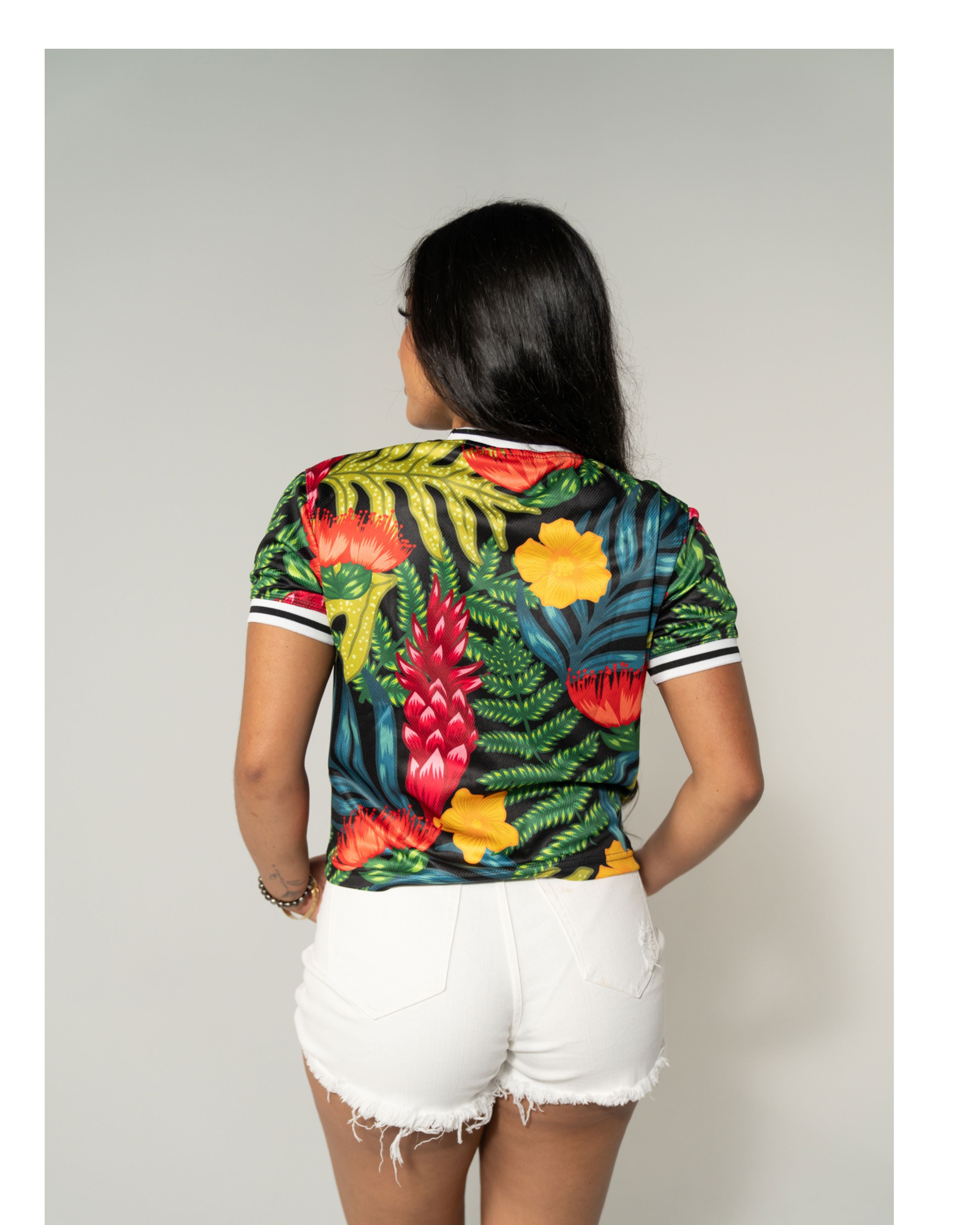 TROPICAL WOMEN'S CROP SOFTBALL JERSEY Jersey Hawaii's Finest 