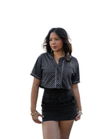 WARRIOR BLACK TRIANGLE WOMEN'S CROP BASEBALL JERSEY