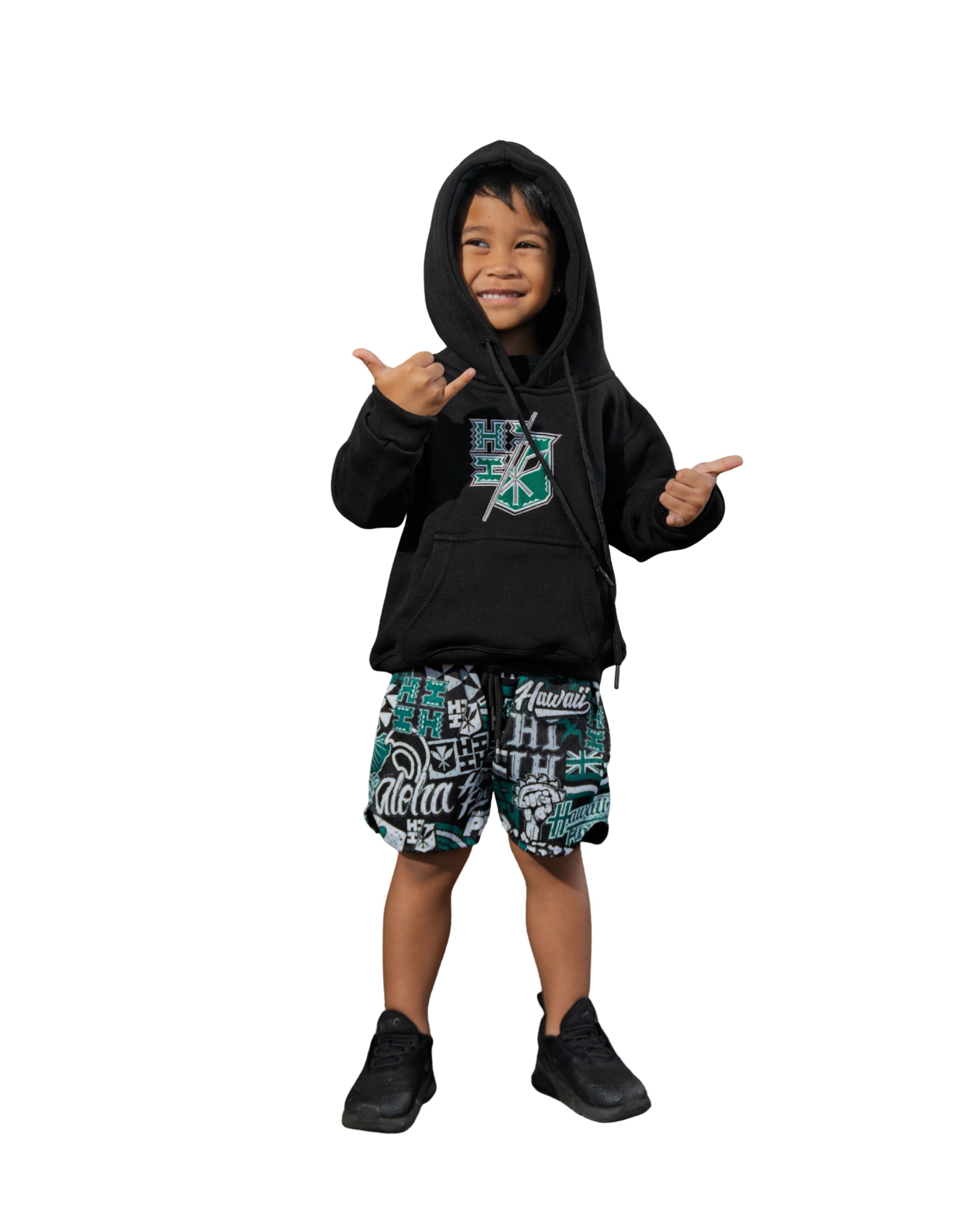 WARRIOR KEIKI HOODIE Shirts Hawaii's Finest XX-SMALL 