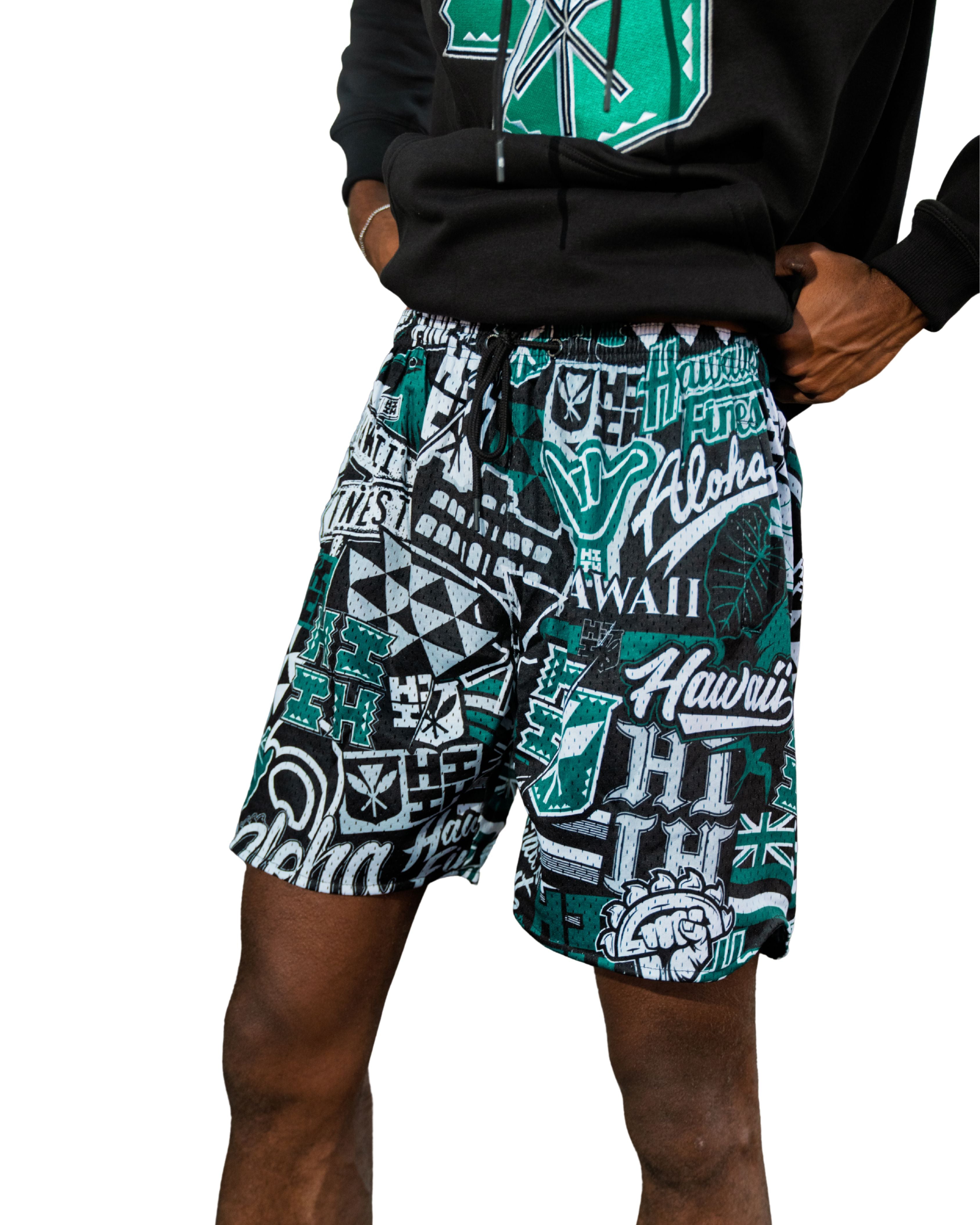 WARRIOR MESH SHORTS Shorts Hawaii's Finest SMALL 