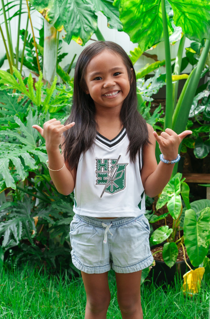 WARRIOR MINI COLLECTION KEIKI CROP BASKETBALL JERSEY Shirts Hawaii's Finest 