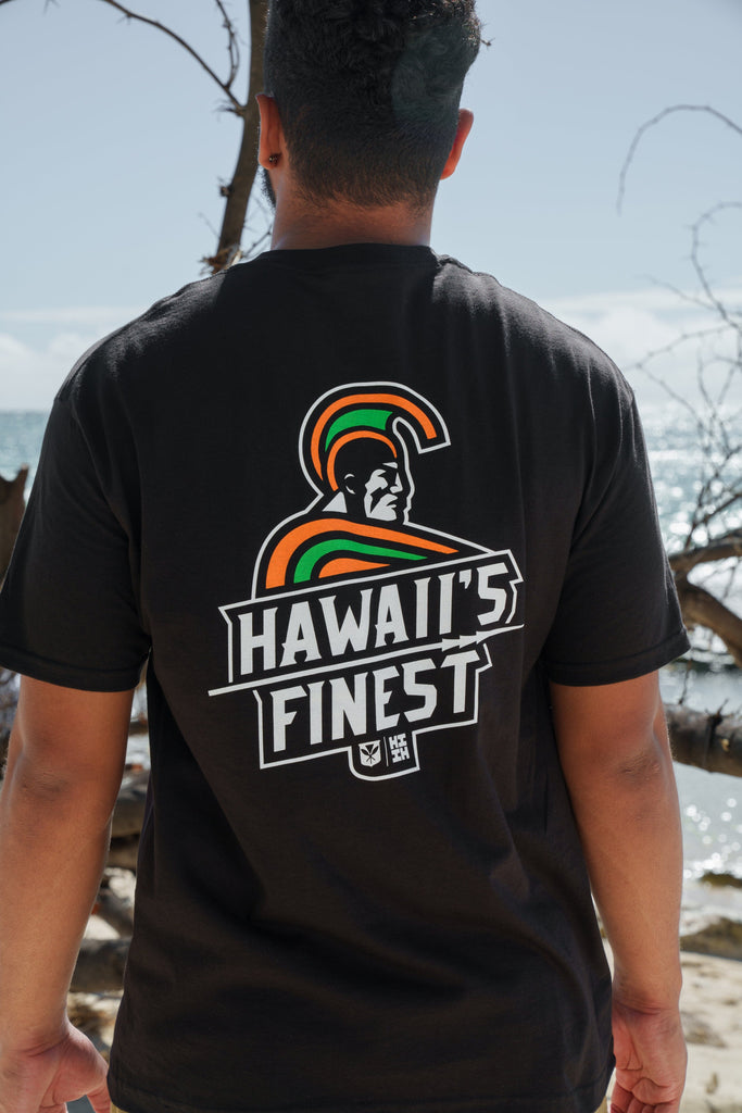 WARRIOR ORANGE & GREEN T-SHIRT Shirts Hawaii's Finest 
