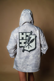 WHITE CAMO COLLAGE RAIN JACKET Jacket Hawaii's Finest 