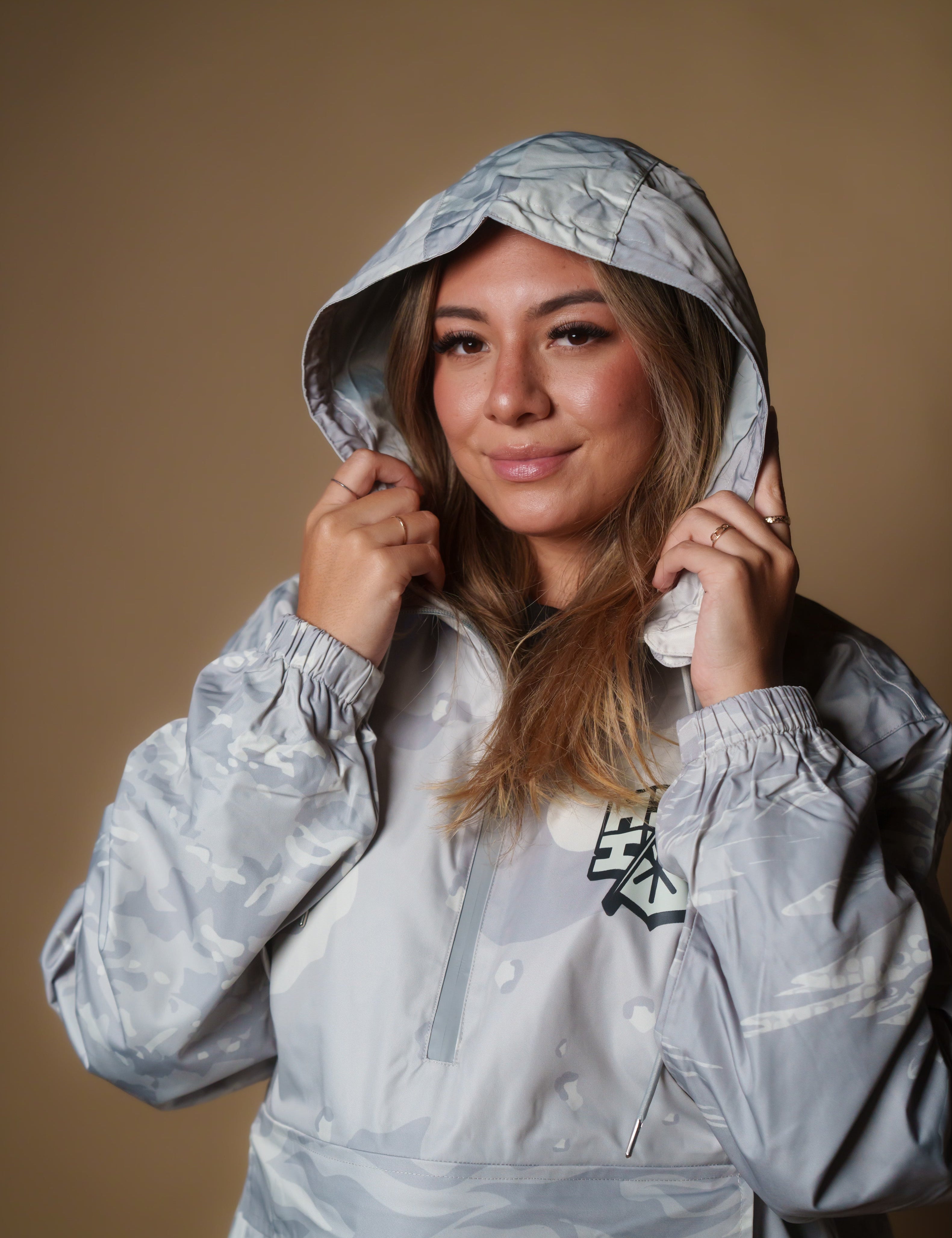 WHITE CAMO COLLAGE RAIN JACKET Jacket Hawaii's Finest X-SMALL 