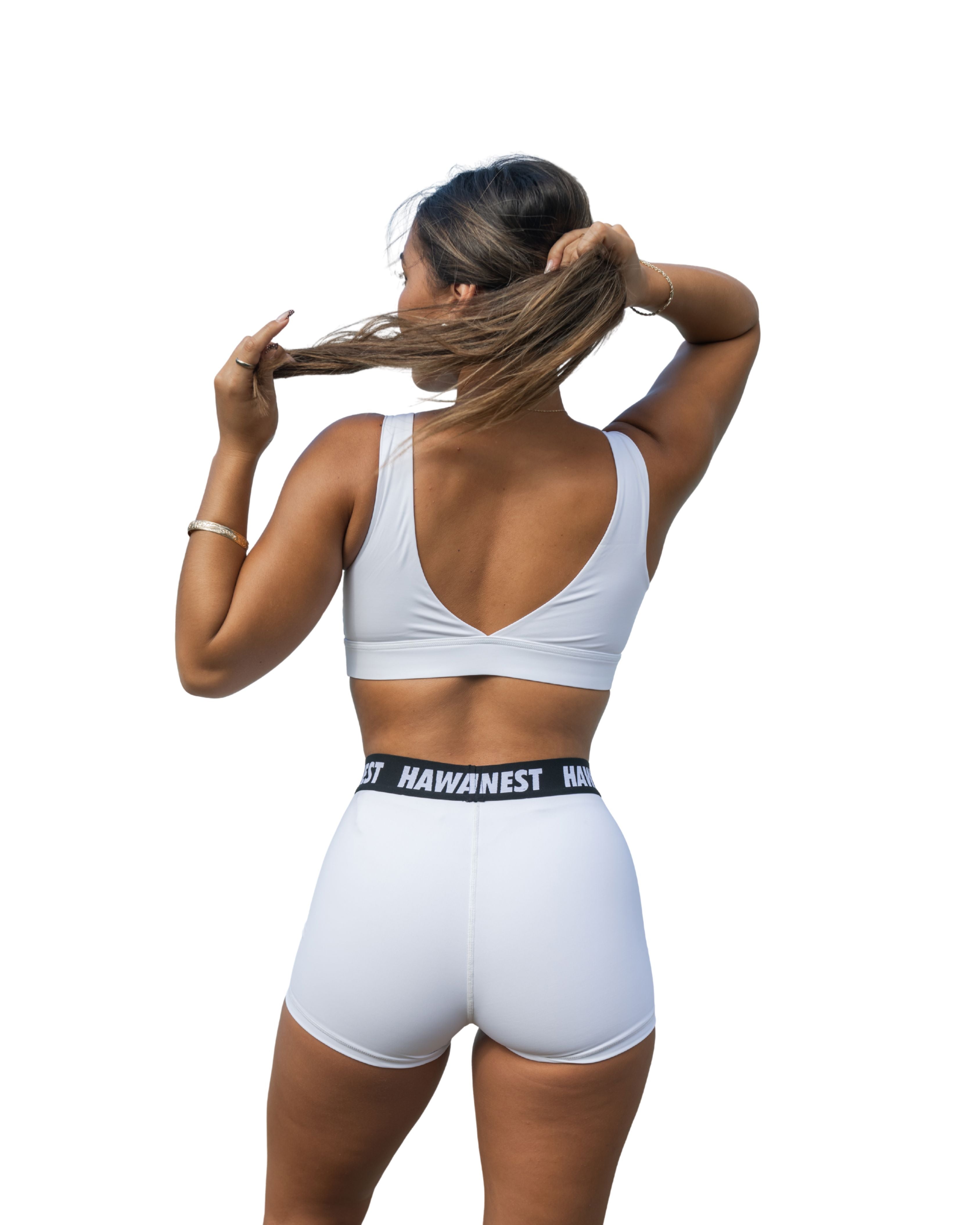 WHITE HIFI PRO SHORTS Activewear Hawaii's Finest 