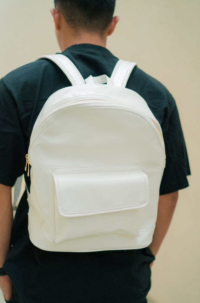 WHITE MINI LOGO BACKPACK Bags Hawaii's Finest 