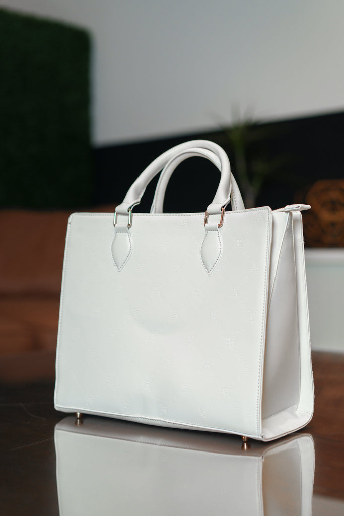 WHITE MINI LOGO HANDBAG Bags Hawaii's Finest 