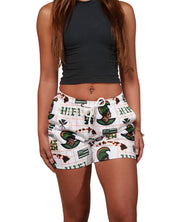 WHITE & OLIVE KOA WOMEN'S MESH SHORTS Shorts Hawaii's Finest 