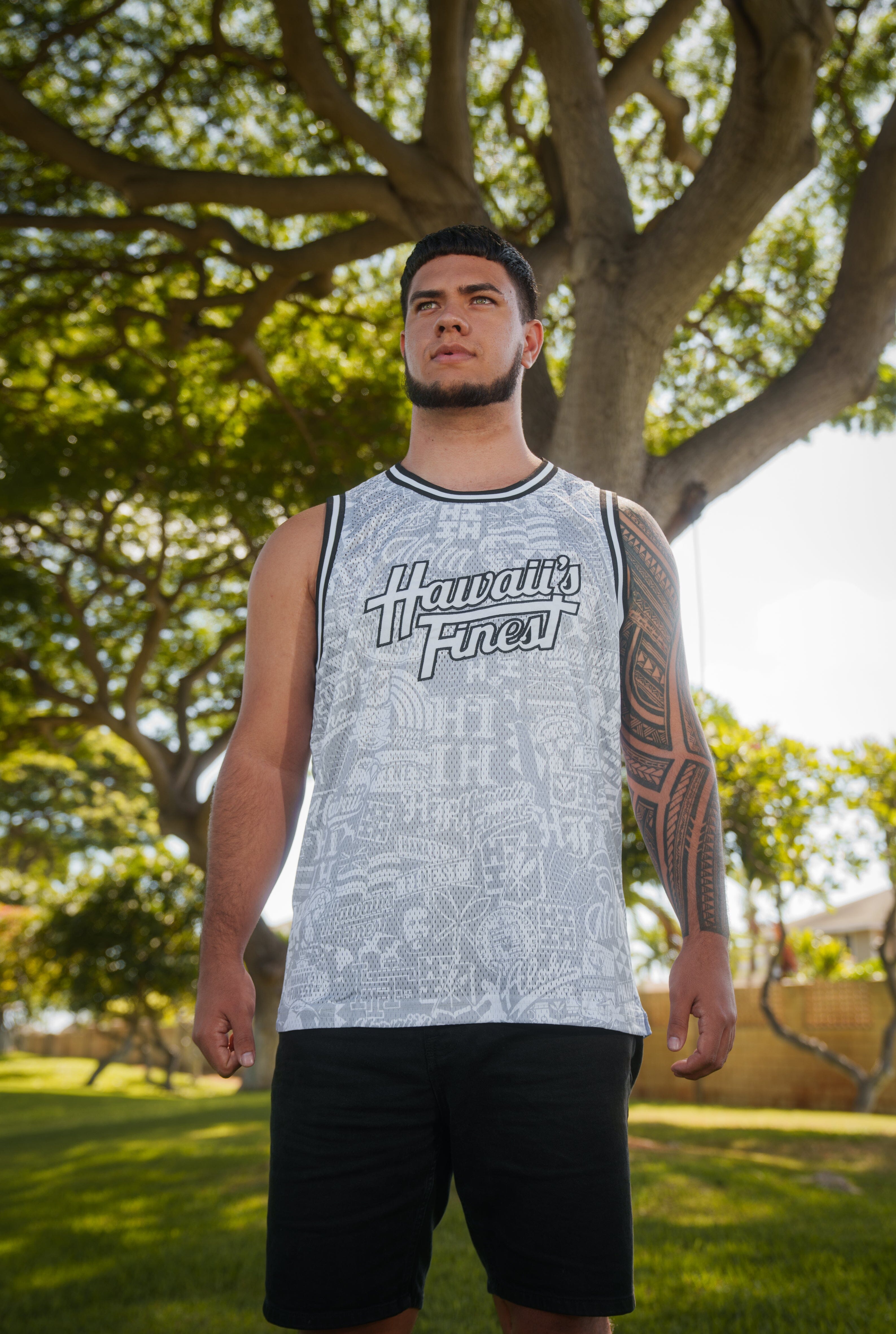 WHITE STICKERBOMB STREETWEAR JERSEY Jersey Hawaii's Finest 