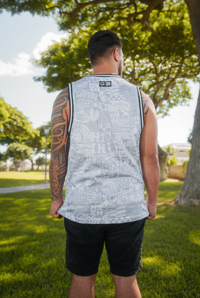 WHITE STICKERBOMB STREETWEAR JERSEY Jersey Hawaii's Finest 