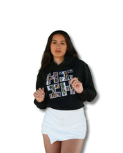 WHITE TIMBER WOMEN'S CROP HOODIE Jacket Hawaii's Finest X-SMALL 