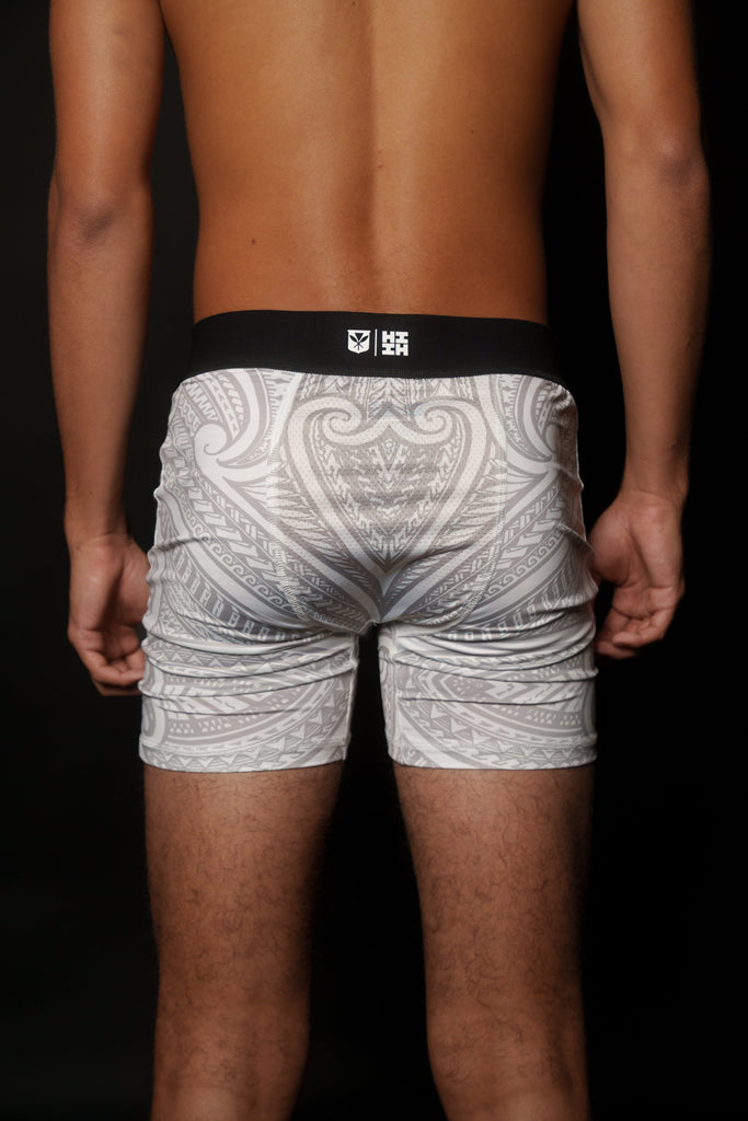 WHITE TRIBAL MEN'S BOXERS Shorts Hawaii's Finest 