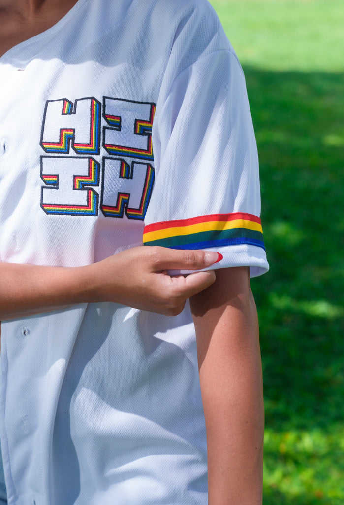 WHITE UH RETRO BASEBALL JERSEY Jersey Hawaii's Finest 