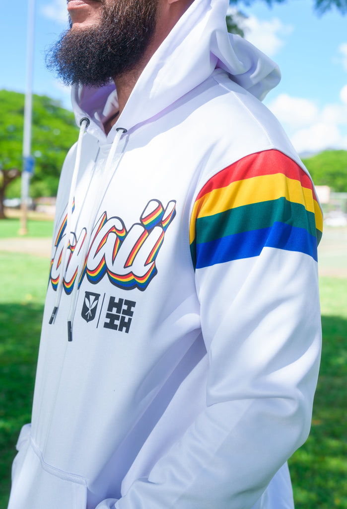 WHITE UH RETRO HOODIE Jacket Hawaii's Finest 