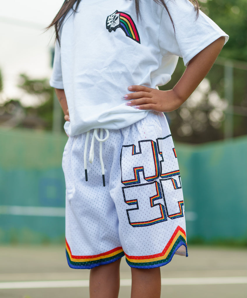 WHITE UH RETRO KEIKI MESH SHORTS Shirts Hawaii's Finest 