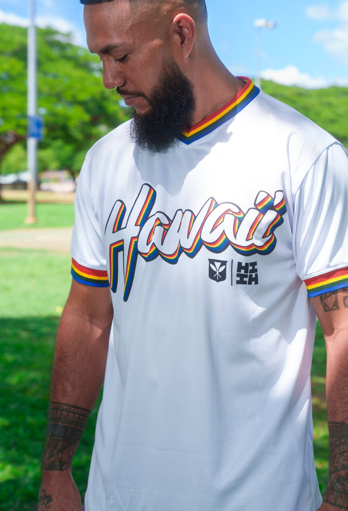 WHITE UH RETRO SOFTBALL JERSEY Jersey Hawaii's Finest 