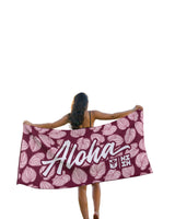 WINE RED ANTHURIUM TOWEL