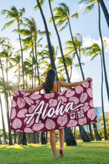 WINE RED ANTHURIUM TOWEL