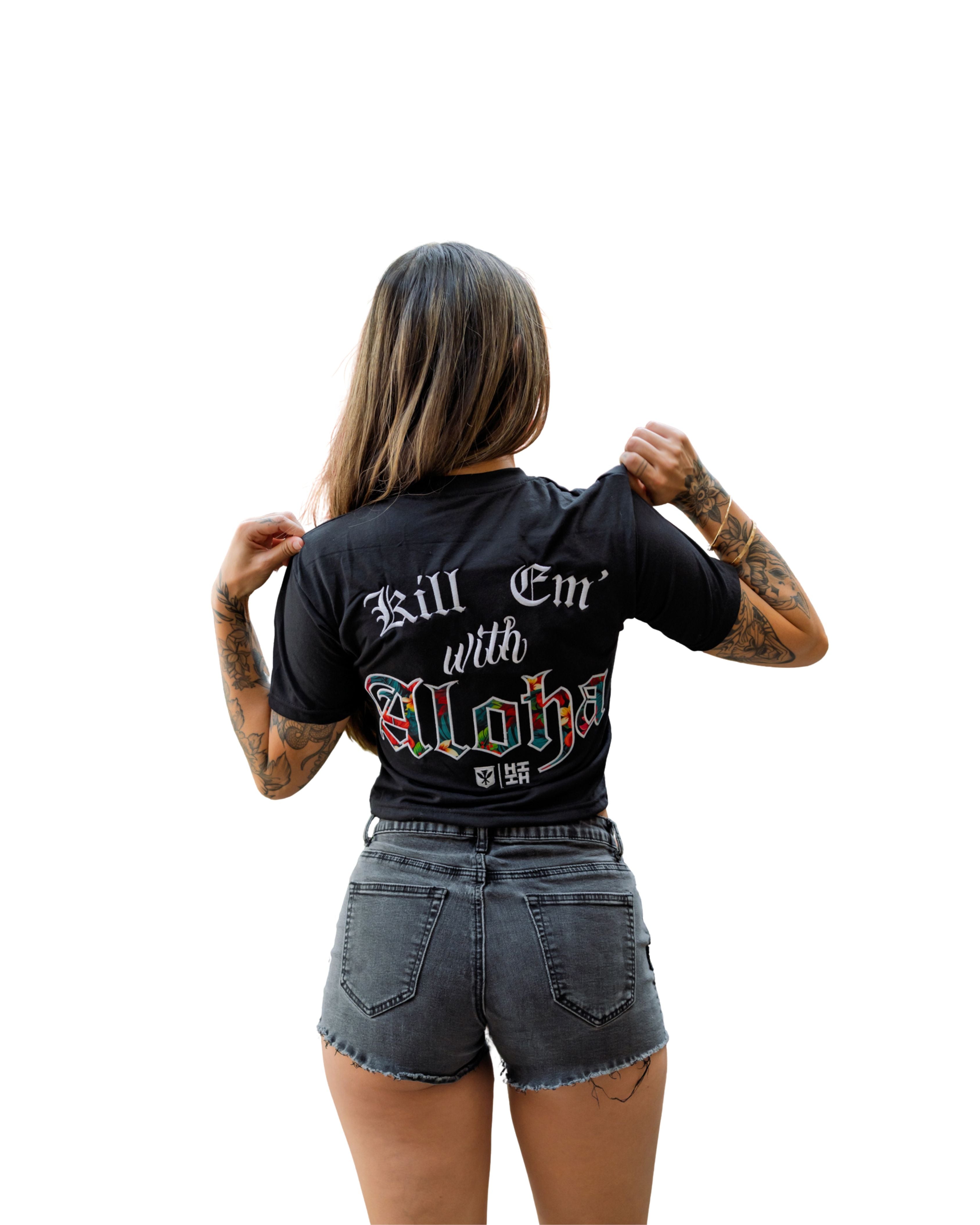 WITH ALOHA WOMEN'S CROP TOP Shirts Hawaii's Finest 