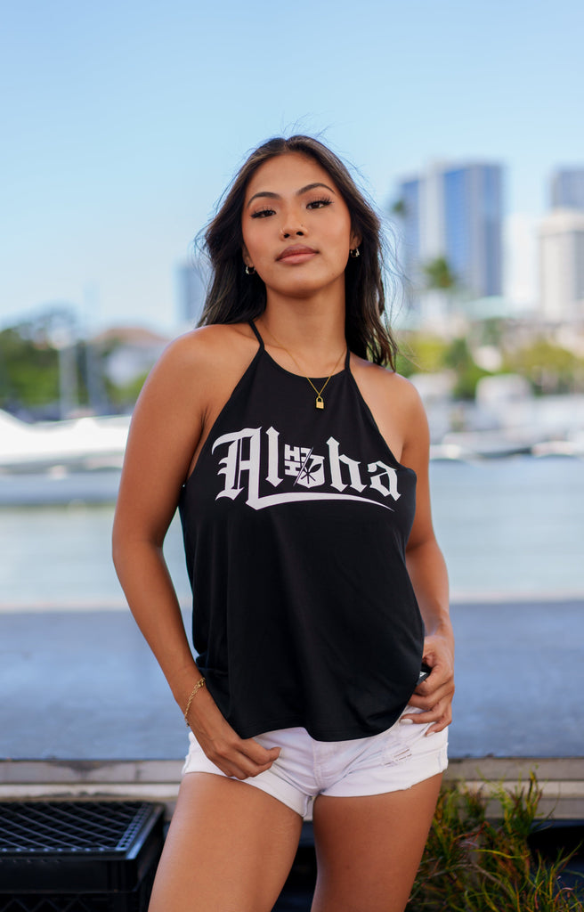 WOMEN'S ALOHA BW TOP Shirts Hawaii's Finest SMALL 
