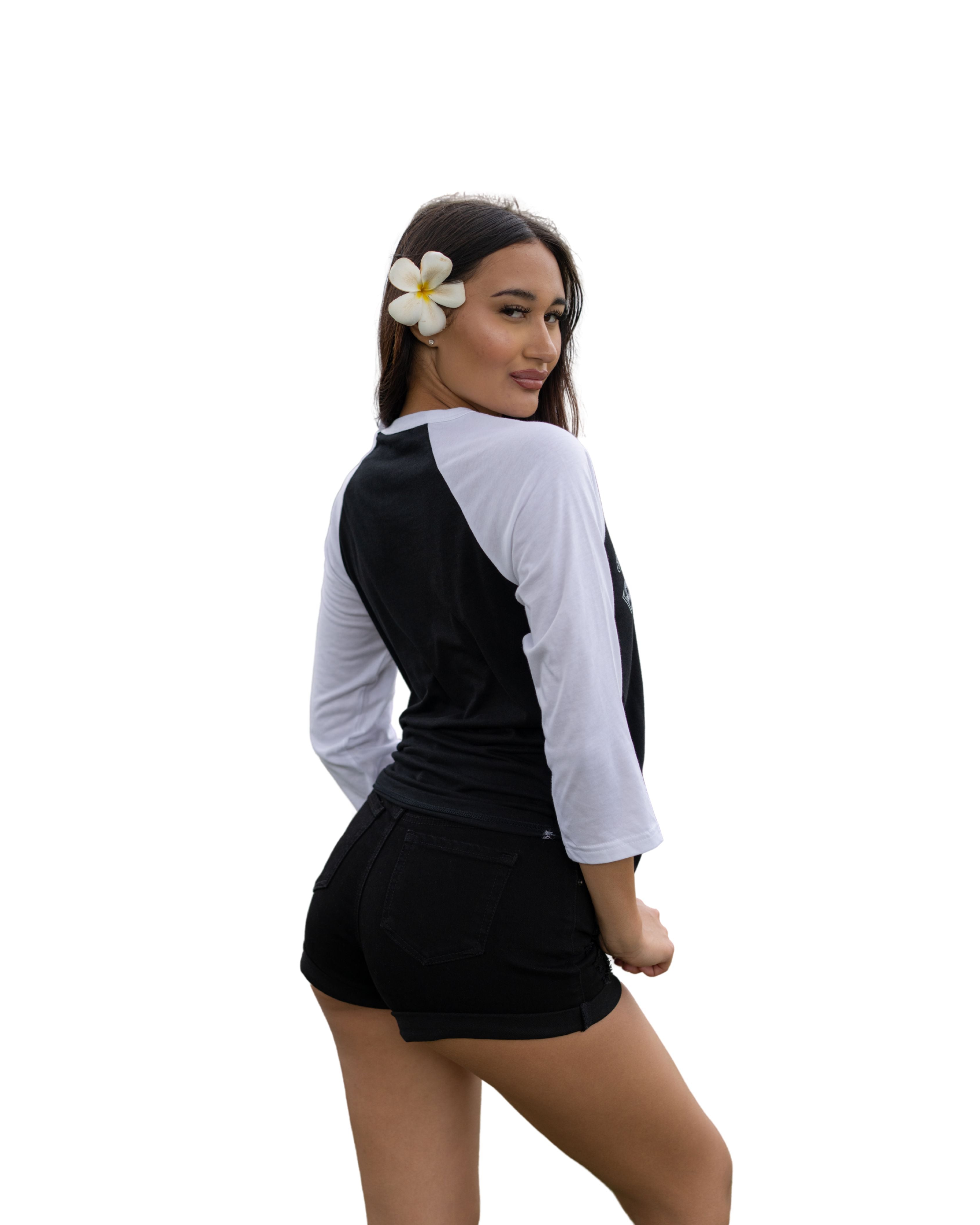 WOMEN'S ALOHA PALAKA BLACK TOP Shirts Hawaii's Finest 