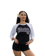 WOMEN'S ALOHA PALAKA BLACK TOP Shirts Hawaii's Finest SMALL 