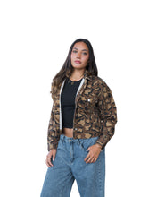 WOMEN'S BROWN ISLANDS CHEETAH DENIM JACKET Jacket Hawaii's Finest X-SMALL 