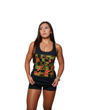 WOMEN'S CAMO LOGO RASTA TOP Shirts Hawaii's Finest SMALL 