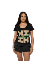 WOMEN'S DESIGNER LOGO TAN TOP