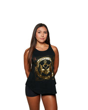 WOMEN'S FOIL CREST GOLD TOP Shirts Hawaii's Finest SMALL 