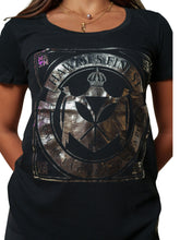WOMEN'S FOIL CREST SILVER TOP Shirts Hawaii's Finest 