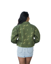 WOMEN'S GREEN NAUPAKA DENIM JACKET Jacket Hawaii's Finest 