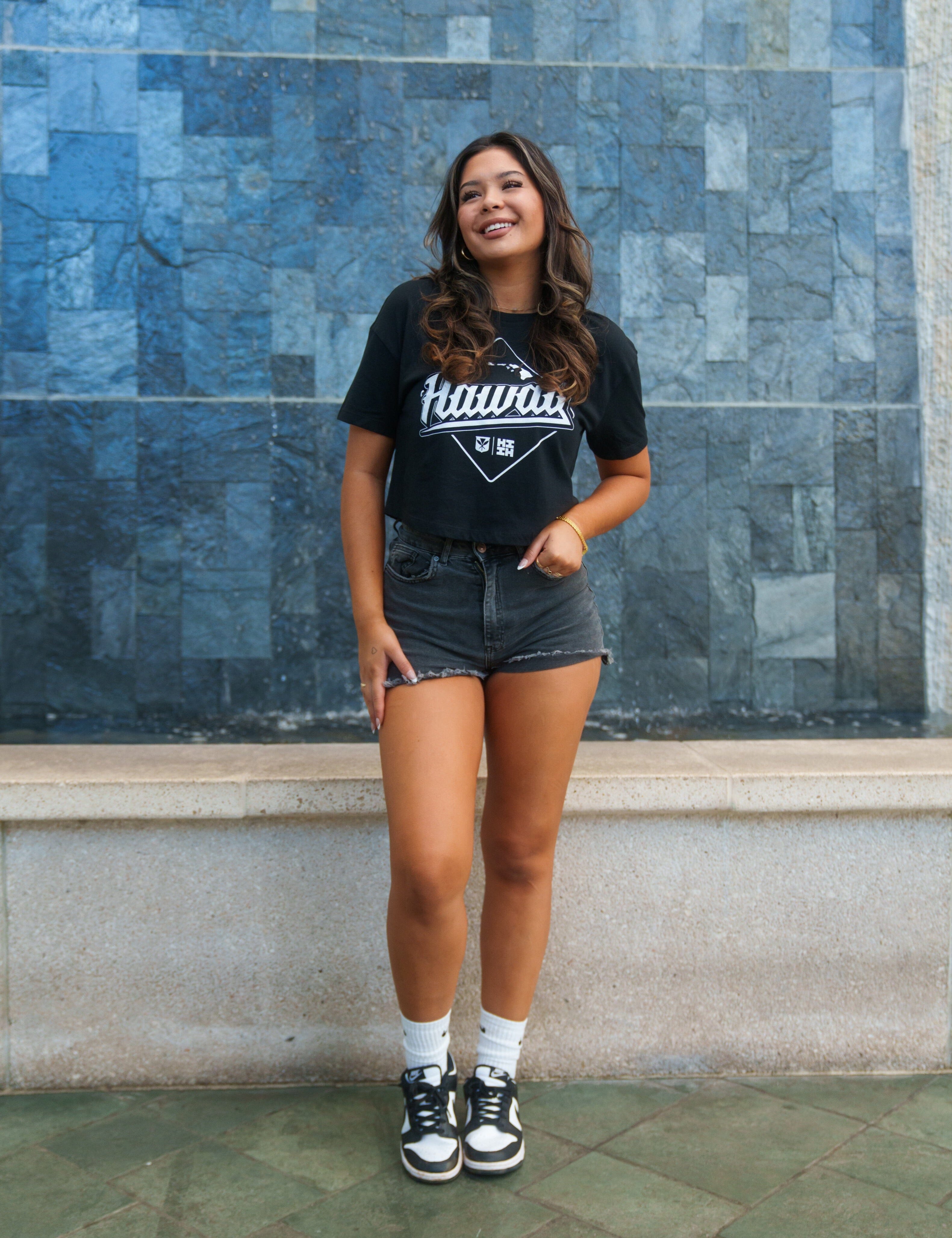 WOMEN'S HAWAII DIAMOND WHITE TOP Shirts Hawaii's Finest 