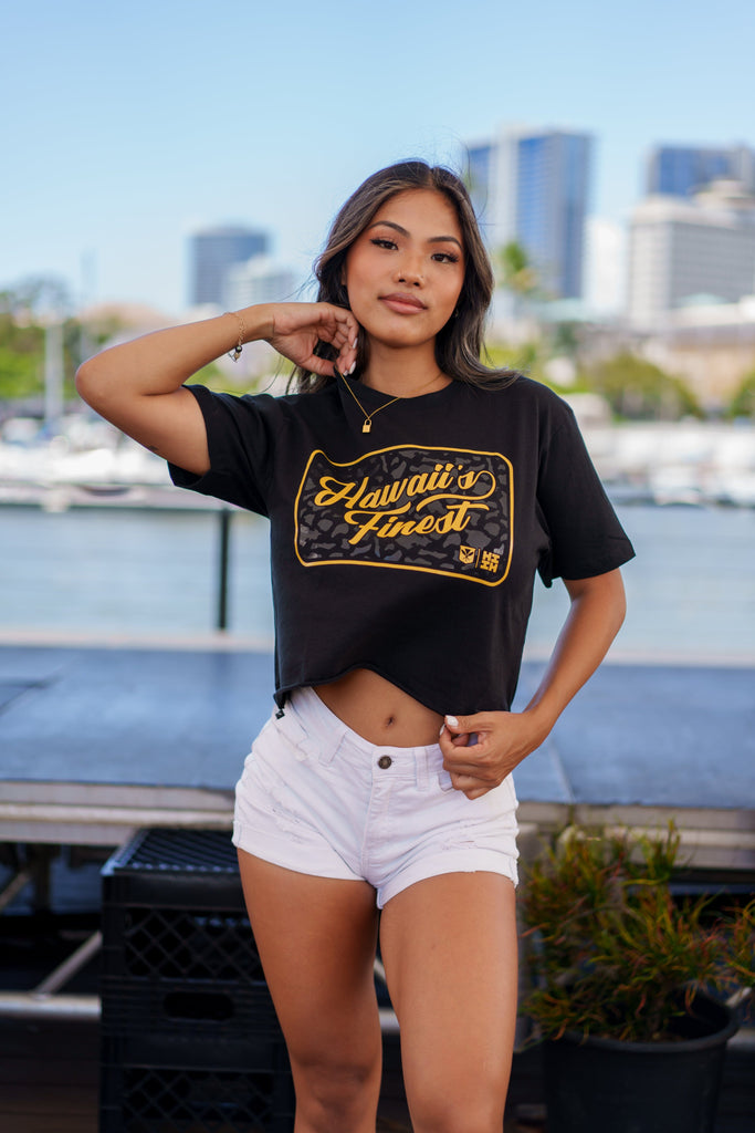 WOMEN'S ISLAND FRAME GOLD TOP Shirts Hawaii's Finest 
