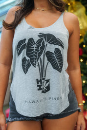 WOMEN'S KALO BUNCH GRAY TOP Shirts Hawaii's Finest 