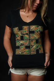 WOMEN'S KALO CAMO LOGO WOODLAND TOP Shirts Hawaii's Finest 