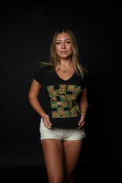 WOMEN'S KALO CAMO LOGO WOODLAND TOP Shirts Hawaii's Finest SMALL 