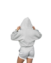 WOMEN'S LIGHT GRAY SCRIPT SLOUCH HOODIE Jacket Hawaii's Finest 