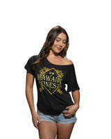 WOMEN'S MAILE DIAMOND GOLD TOP