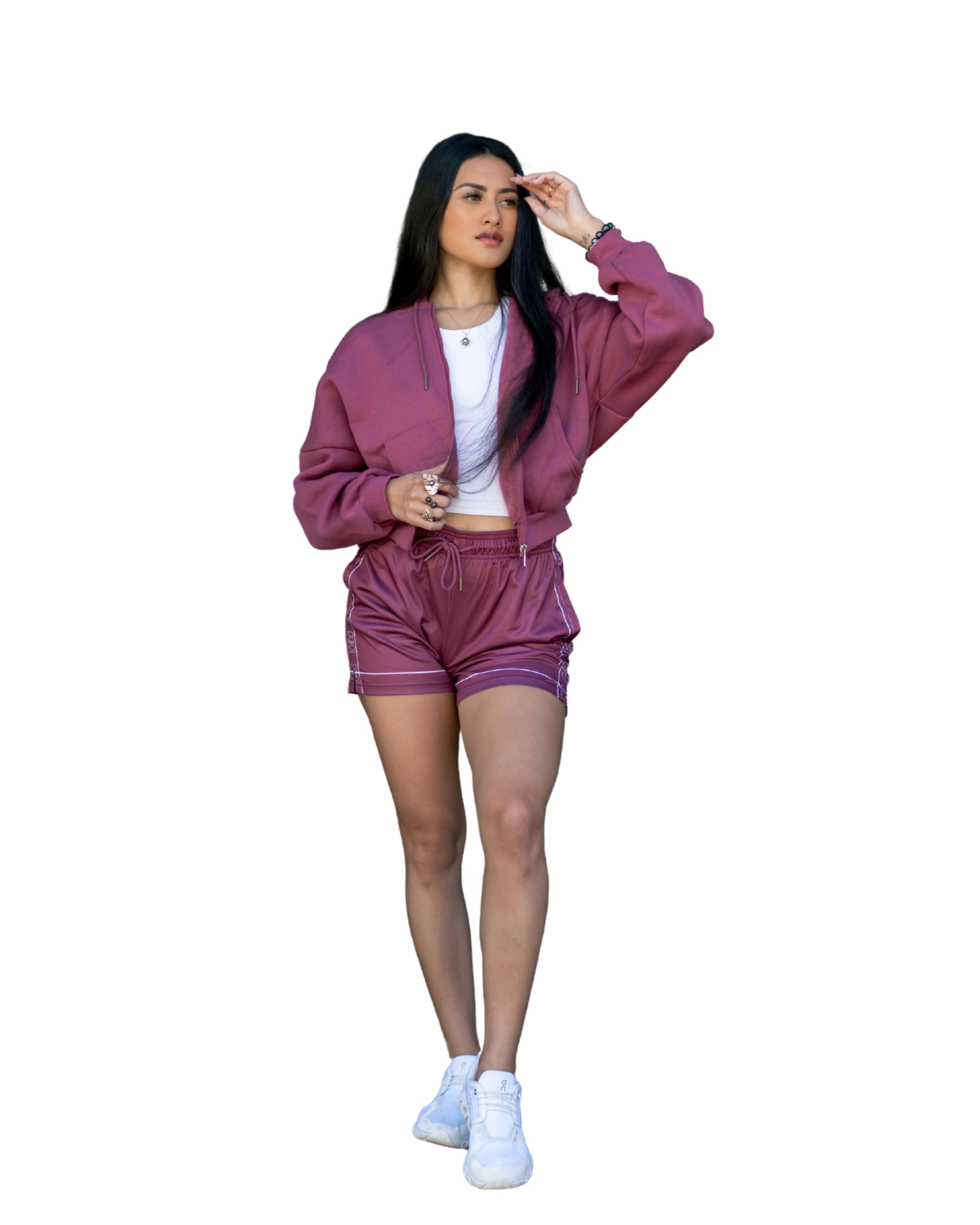 WOMEN'S MAUVE HIFI SLOUCH HOODIE Jacket Hawaii's Finest 