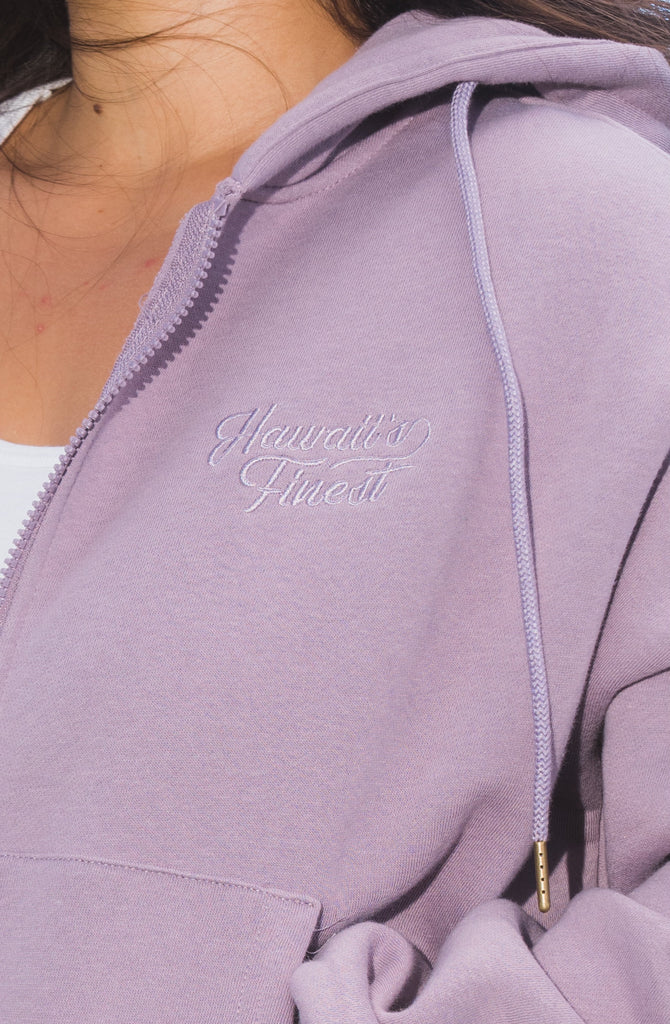 WOMEN'S MAUVE PURPLE SLOUCH HOODIE Jacket Hawaii's Finest 