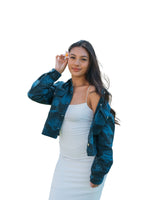 WOMEN'S NAVY LEHUA DENIM JACKET