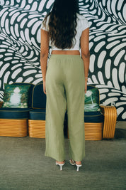 WOMEN'S OLIVE FLOWY PANTS Shirts Hawaii's Finest 