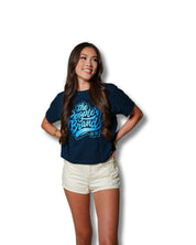 WOMEN'S PEOPLEʻS BRAND NAVY TOP Shirts Hawaii's Finest SMALL 