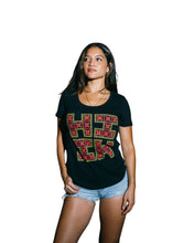 WOMEN'S QUILT LOGO BLACK TOP Shirts Hawaii's Finest SMALL 